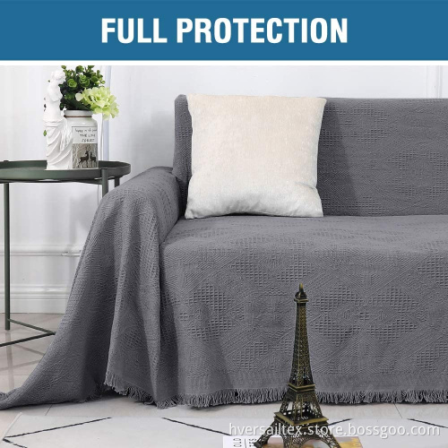 Cotton Sofa Towel Thick Woven Sofa Throw Cover
